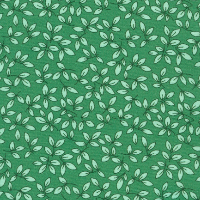 Flowerhouse 1930's Basics Leaves Green Yardage