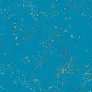Speckled Metallic Bright Blue Fabric