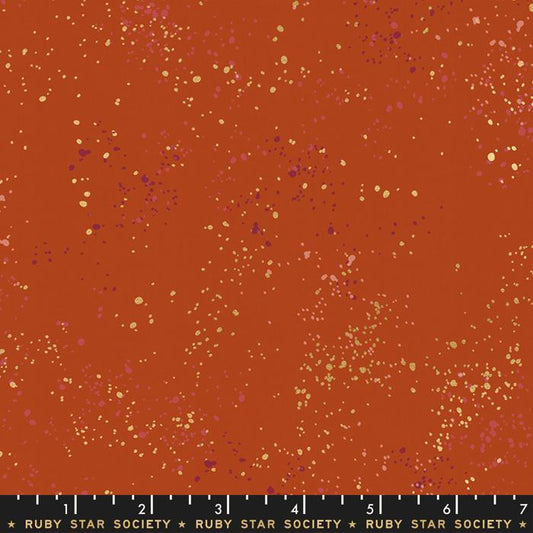 Speckled Metallic Cayenne Yardage