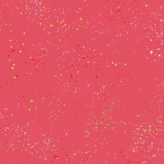 Speckled Metallic Strawberry Yardage