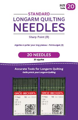 Standard Longarm Quilting Needles (20/125-R, Sharp)