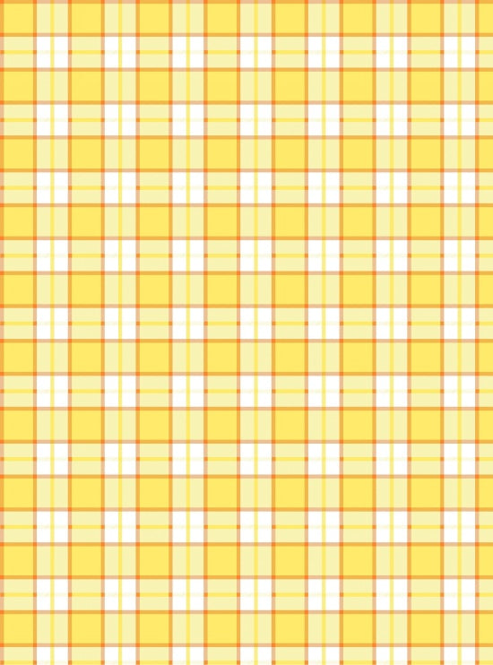 Cotton Hand Towel Plaid Yellow, 20" x 27"