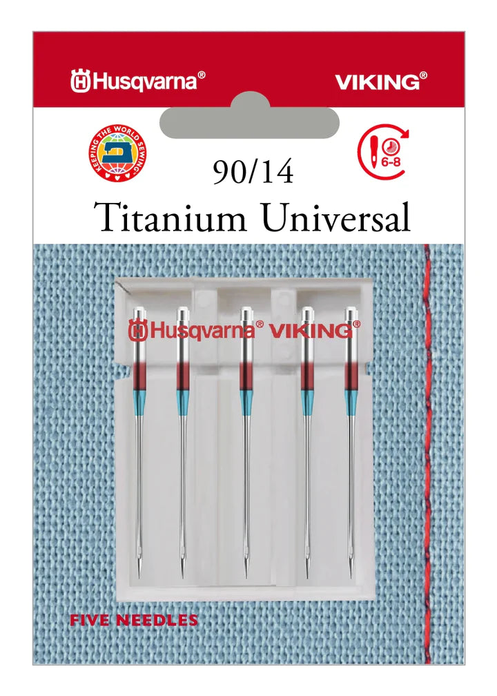 Husqvarna Viking Titanium Universal 90/14 Needle 5pk