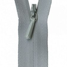 Unique Invisible Zipper 18" Pearl Grey