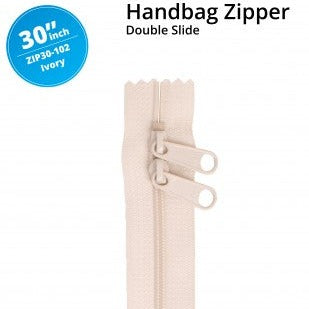 30" Handbag Zippers-Double-Slide Ivory