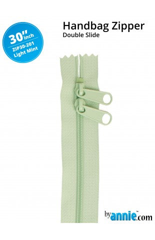 30" Handbag Zippers-Double-Slide Light Mint