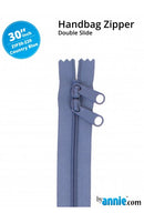 30" Handbag Zippers-Double-Slide Country Blue