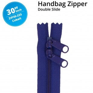 30" Handbag Zipper Double Slide Cobalt