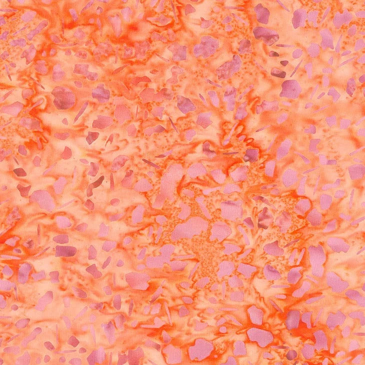 Pebbles and Daisies Cubism Stems Burnt Orange Yardage
