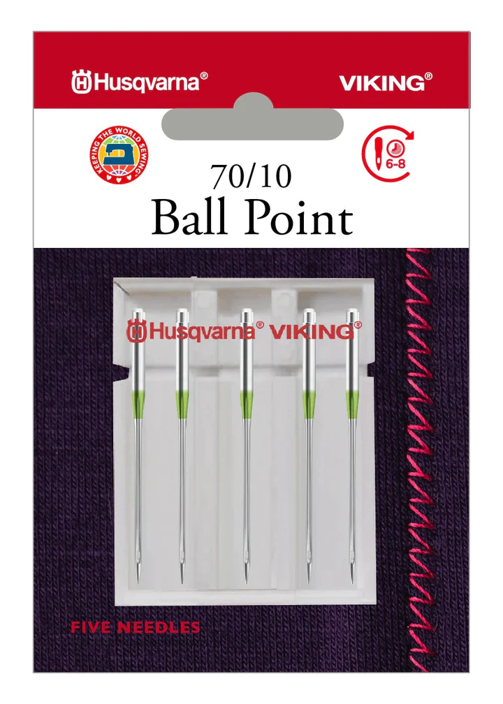 Husqvarna Viking Ball Point 70/10 Needle 5pk