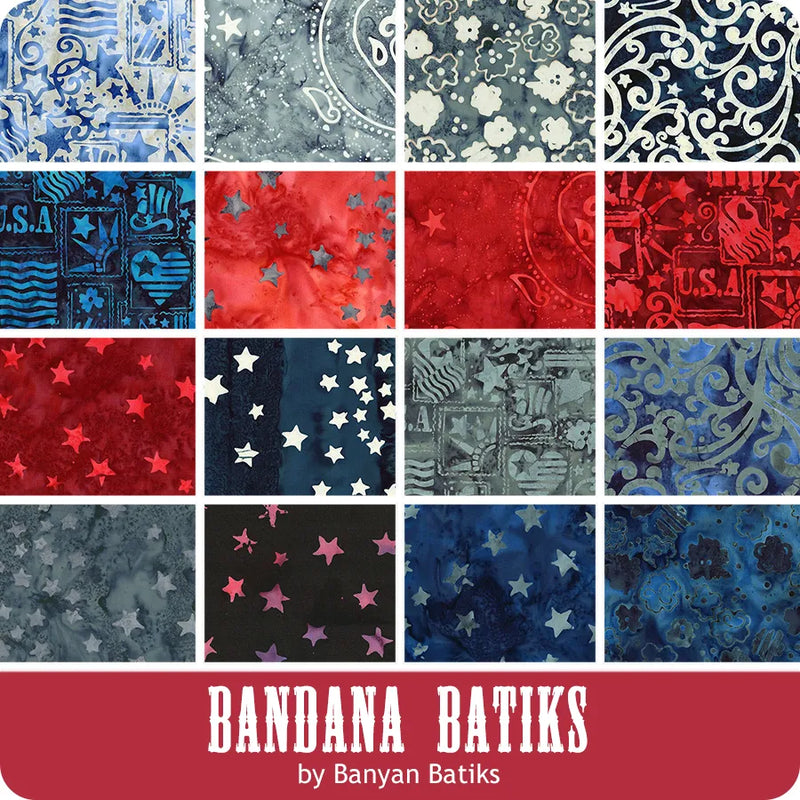 Bandana Batiks 2.5" Strips 21pcs Mini Jelly Roll