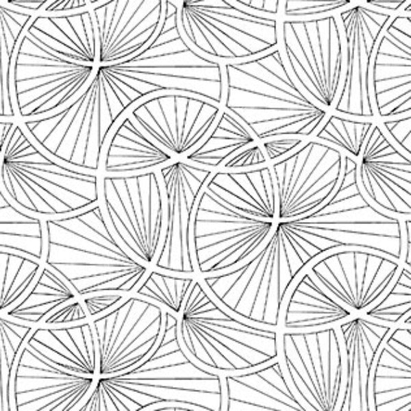 Simply Neutral 2 Abstract Lily White Black Yardage