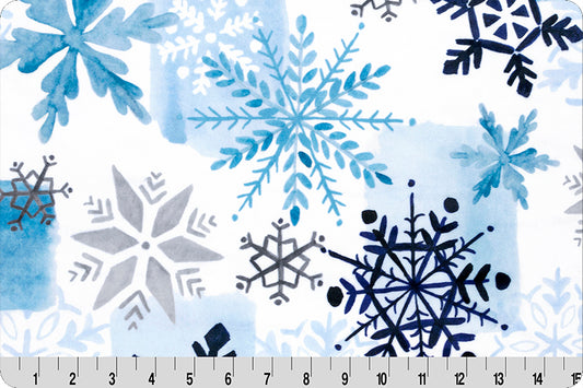 Snowfall Digital Cuddle Navy Yardage
