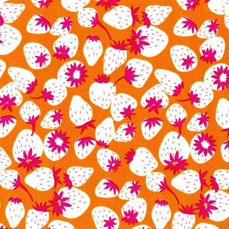 Eden Strawberries Orange Yardage