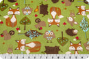 Digital Cuddle - Forest Tails 2 Kiwi Yardage