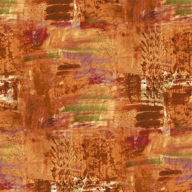 Clothworks Seasons Texture Dark Rust