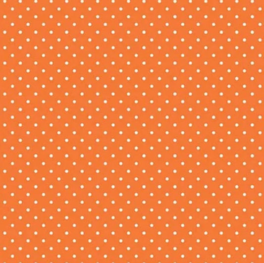 Swiss Dots Orange Yardage