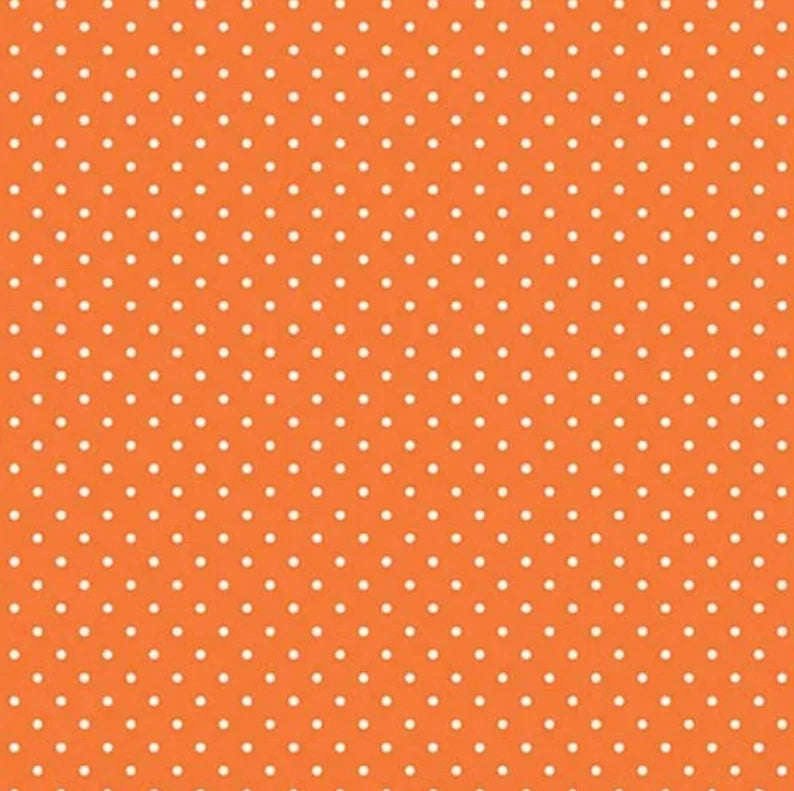 Swiss Dots Orange Yardage