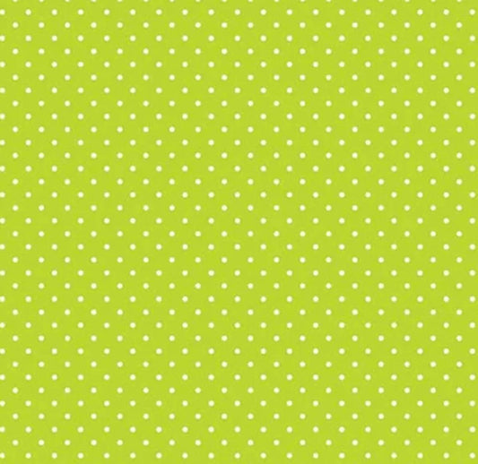 Swiss Dots Lime Yardage