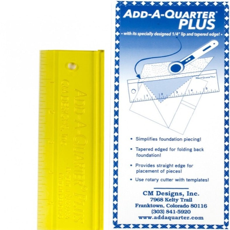 Add-A-Quarter 6" Yellow Ruler
