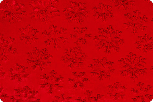 Luxe Cuddle Snowflake Scarlet Yardage