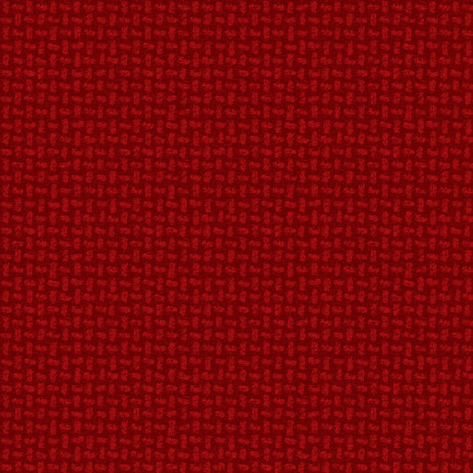 Woolies Flannel - Basket Weave - Dark Red - Yardage