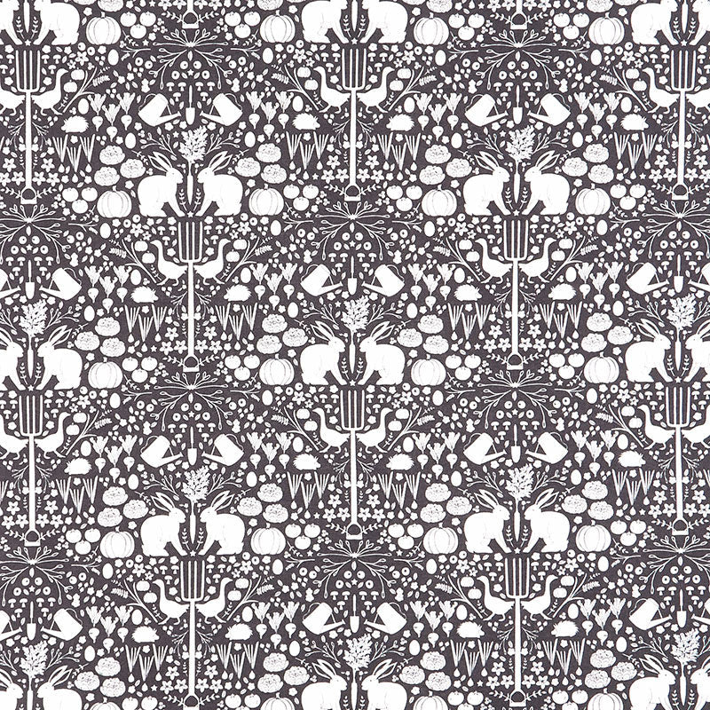 Midnight in the Garden Into The Garden Charcoal Yardage