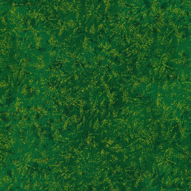 Fairy Frost Metallic Glitter Evergreen Yardage