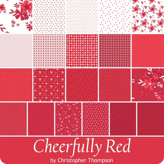 Cheerfully Red 2.5" Strips 40pcs Jelly Roll