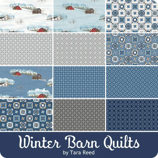Winter Barn Quilts 2.5" strips 40pcs Jelly Roll