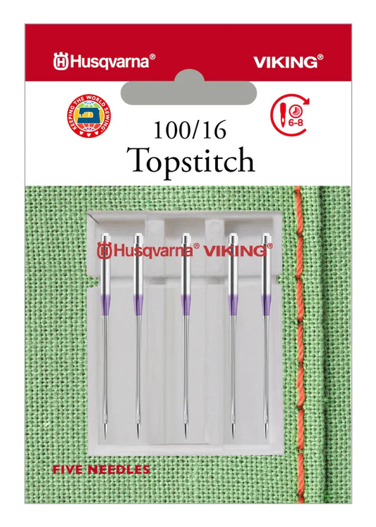 Husqvarna Viking Topstitch 100/16 Needles 5pk