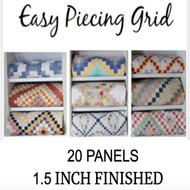 Ten Sisters Easy Piecing Grid 1.5 Inch Finished 20 Panels TS-1.5Grid20