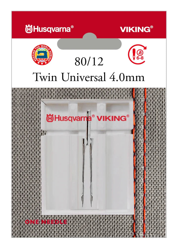 Husqvarna Viking Twin Universal 4.0mm 80/12 Needle
