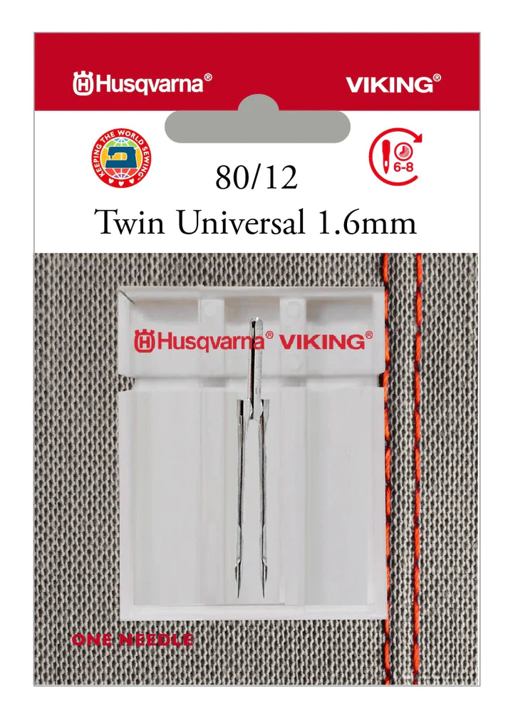 Husqvarna Viking Twin Universal 1.6mm 80/12 Needle