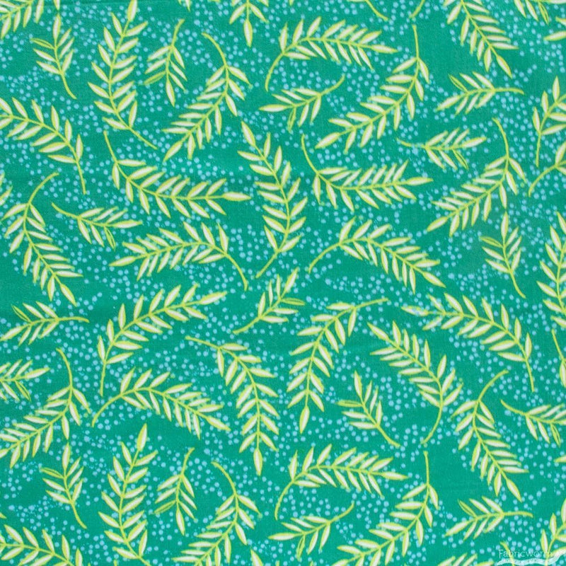 Enchanted Olive Branches Emerald Yardage